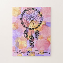 Farben-Spritzen folgen Ihren Träumen 11x14 Puzzle