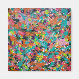 Farben und Ausdrücke in Acrylfarbe Magnet