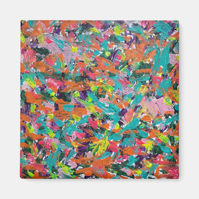 Farben und Ausdrücke in Acrylfarbe Magnet (Vorne)