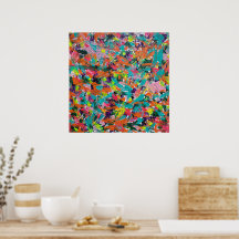 Farben und Ausdrücke in Acrylfarbe