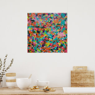 Farben und Ausdrücke in Acrylfarbe Poster