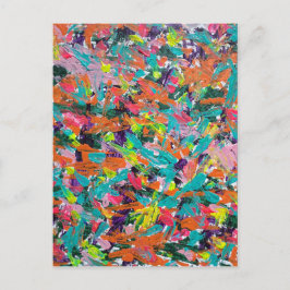 Farben und Ausdrücke in Acrylfarbe Postkarte