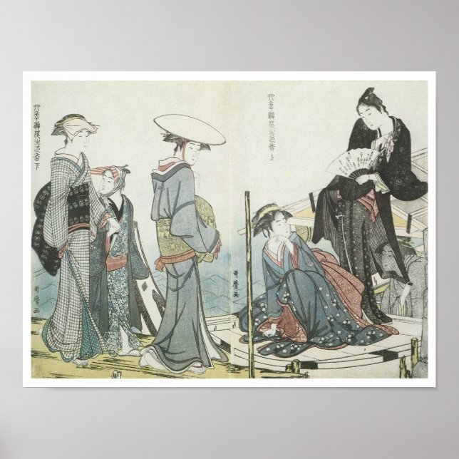 Farben und Düfte von Blume, Utamaro, 1784 Poster (Vorne)