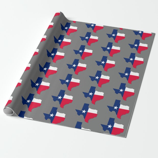 Farben und Kontur der Staatsflagge von Texas, Umsc Geschenkpapier (Ungerollt)