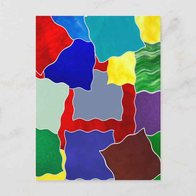 Farben und Uhren Postkarte (Vorderseite)