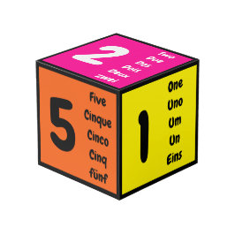 Farben und Zahlen Würfel