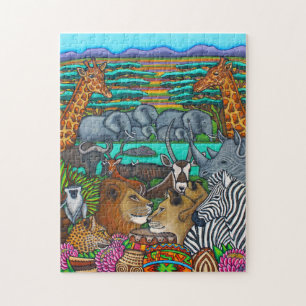 Farben von Afrika 10x14 Foto Puzzle