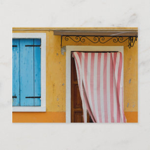 Farben von Burano Italien #1 Postkarte