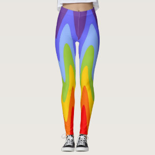 Farben von Chakras / Regenbogen - Wellen hoch Leggings