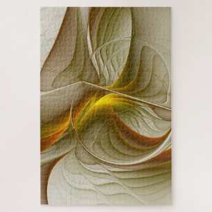 Farben von Edelmetallen, abstrakte fraktale Kunst Puzzle