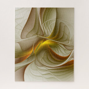 Farben von Edelmetallen, abstrakte fraktale Kunst Puzzle