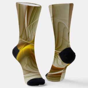 Farben von Edelmetallen, abstrakte fraktale Kunst Socken
