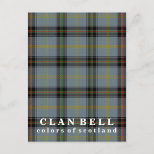 Farben von Schottland Clan Bell Tartan Postkarte