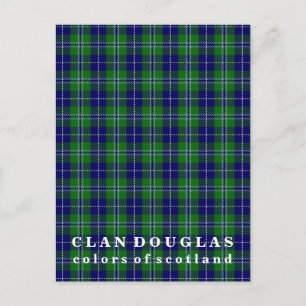Farben von Schottland Clan Douglas Tartan Postkarte