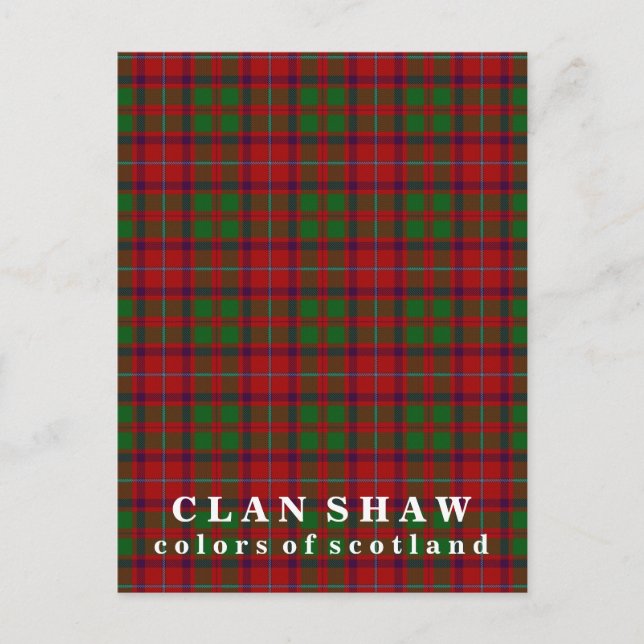 Farben von Schottland-Clan-ShawTartan Postkarte (Vorderseite)