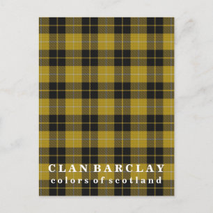 Farben von Scotland Clan Barclay Tartan Postkarte