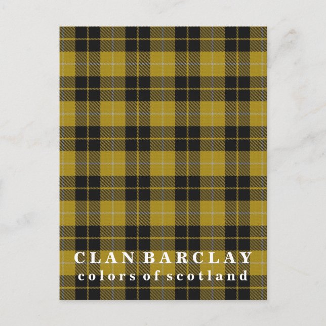 Farben von Scotland Clan Barclay Tartan Postkarte (Vorderseite)
