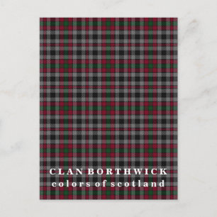 Farben von Scotland Clan Borthwick Tartan Postkarte