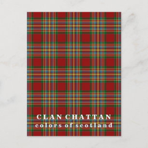 Farben von Scotland Clan Chattan Tartan Postkarte