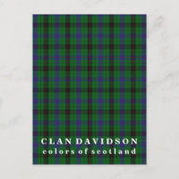 Farben von Scotland Clan Davidson Tartan