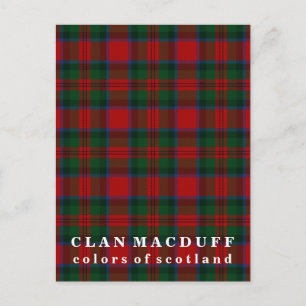 Farben von Scotland Clan MacDuff Tartan Postkarte