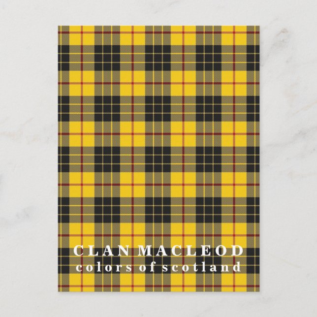 Farben von Scotland Clan MacLeod von Lewis Tartan Postkarte (Vorderseite)