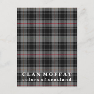 Farben von Scotland Clan Moffat Tartan Postkarte