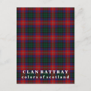 Farben von Scotland Clan Rattray Tartan Postkarte
