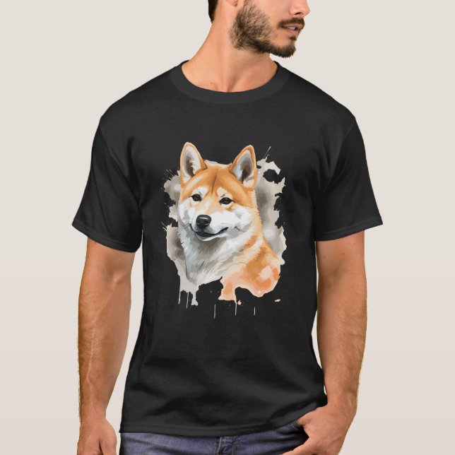 Färben von Shiba Inu Dog Welpen Shiba Inu Fan Love T-Shirt (Vorderseite)