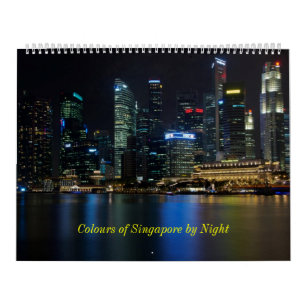 Farben von Singapur nach Nacht Kalender