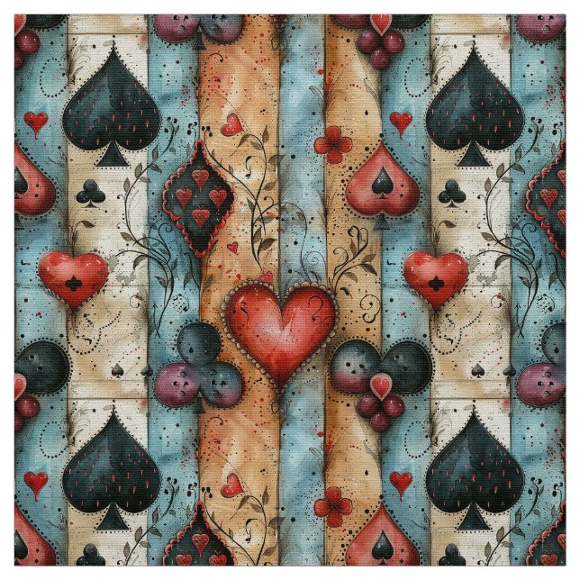 Farben von Spielkarten beim Poker.  Stoff (Muster)