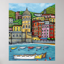 Farben von Vernazza, Cinque Terre Print von Lisa L Poster