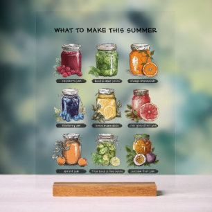 Farben Wasserfarbe Mason Jar Sommer Küche Kunst Acrylschild