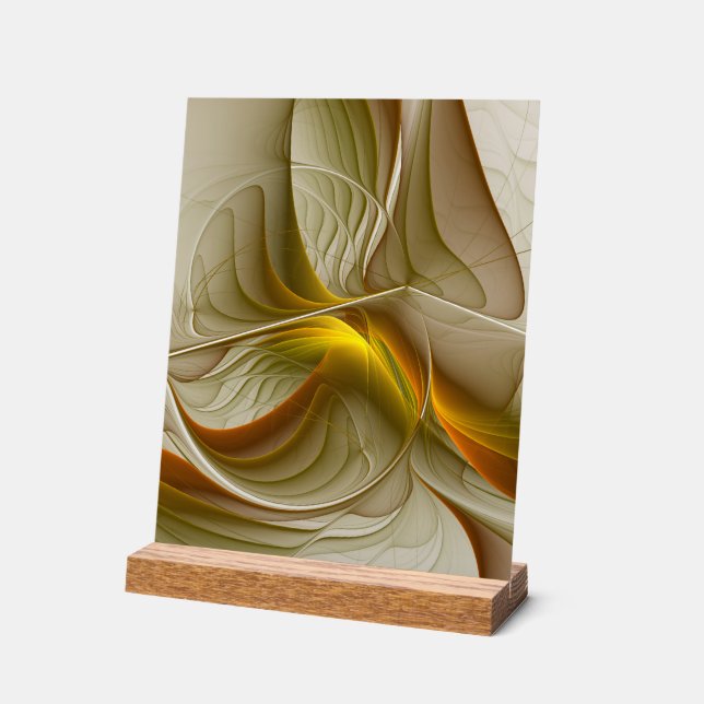 Farben Wertvoller Metalle, Abstraktes Fraktal Kuns Acrylschild (Winkel)