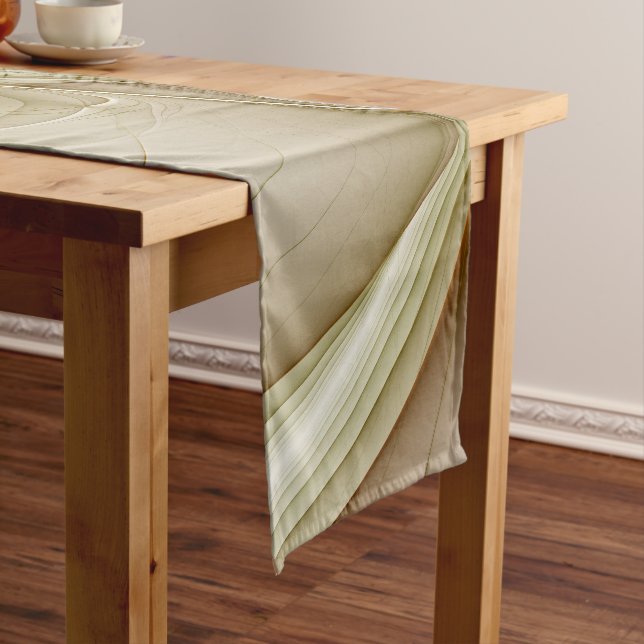 Farben Wertvoller Metalle, Abstraktes Fraktal Kuns Kurzer Tischläufer (Beispiel)