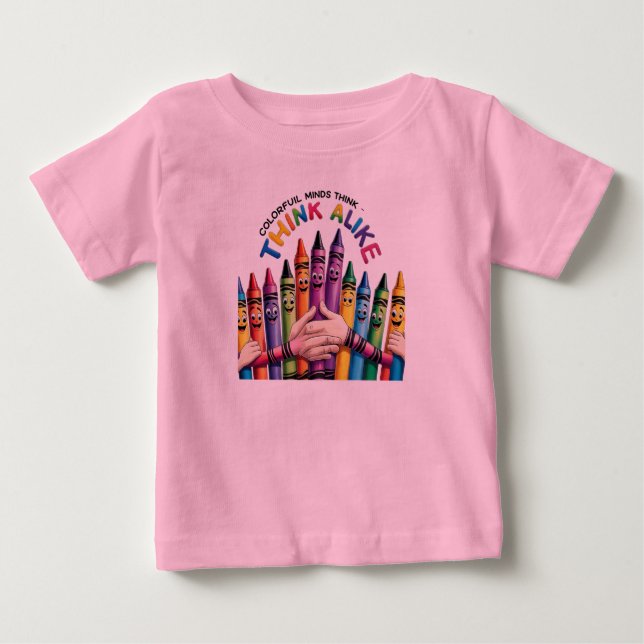 Farbenbewusstes Denken - kreatives Gehirn Inspirat Baby T-shirt (Vorderseite)