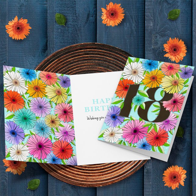 Farbenblauer Personalisiert 18. Geburtstag Karte (Von Creator hochgeladen)