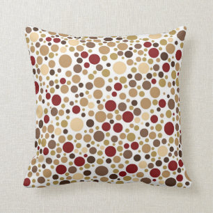 Farbenblindes Barock (Brown, Beige u. TAN-Punkte) Kissen