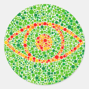 Farbenblindheit Auge Runder Aufkleber