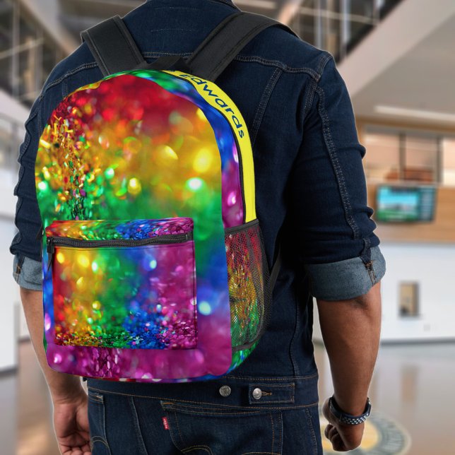 Farbenburgunder-Regenbogensequenz individuell eins Bedruckter Rucksack (Von Creator hochgeladen)