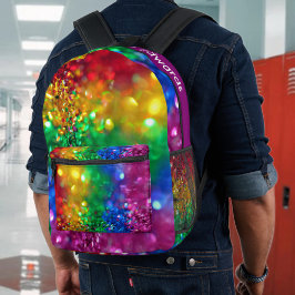 Farbenburgunder-Regenbogensequenz individuell eins Bedruckter Rucksack