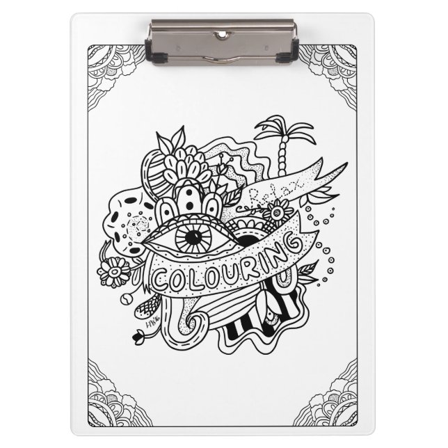 Färbend und entspannen Sie sich Klemmbrett (Vorderseite)