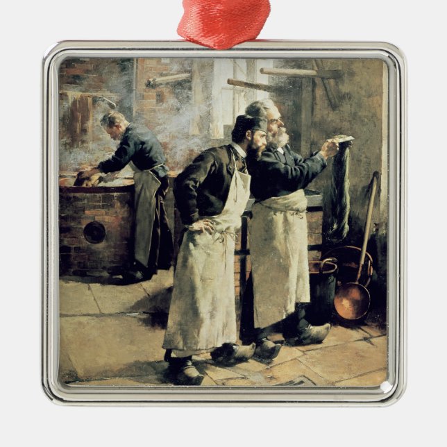 Färbende Werkstatt in den Gobelins, 19. Silbernes Ornament (Vorne)