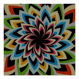 FARBENE SCHWIMMERBLUME POSTER