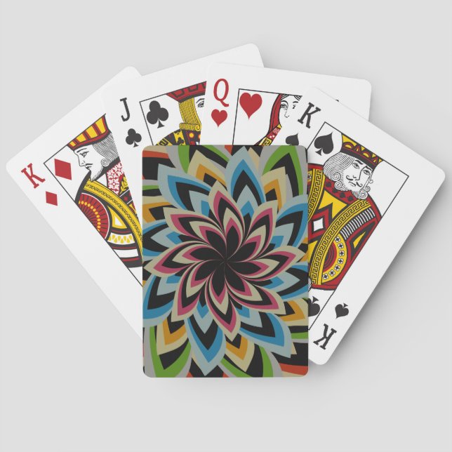 FARBENE SCHWIMMERBLUME SPIELKARTEN (Rückseite)