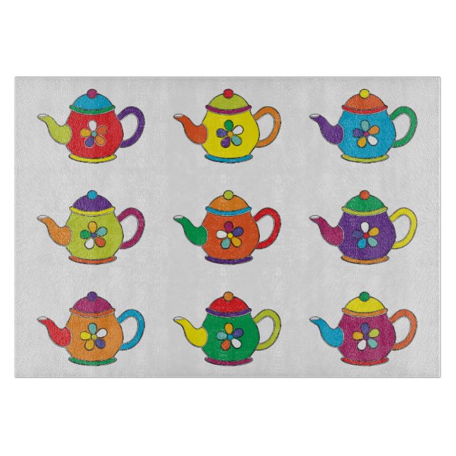 FARBENE TEAPOTS SCHNEIDEBRETT (Vorderseite)