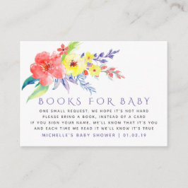 Farbenfarbenes Blumenbaby-Buchanfrage Begleitkarte