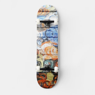 Farbenfarbenes Holz Abstrakt Skateboard