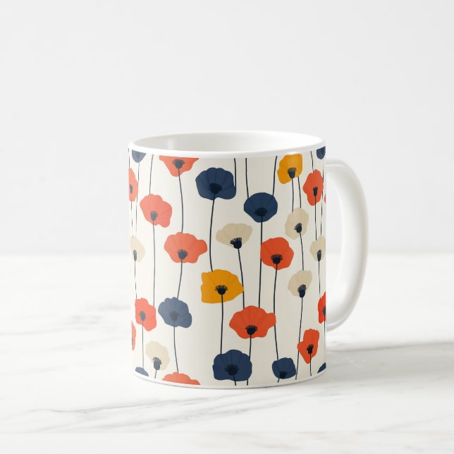 Farbenfarbenes Muster Kaffeetasse (VorderseiteRechts)