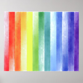 Farbenfarbenes vertikales Regenbogenmuster | Poster